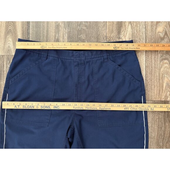 Oobe Shorts Men's Size 38 11" Navy Blue Performance Chino Workwear Casual Pocket - Picture 6 of 9